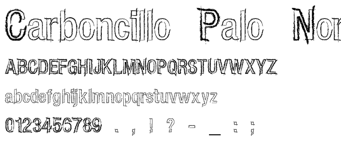 CARBONCILLO PALO  Normal font